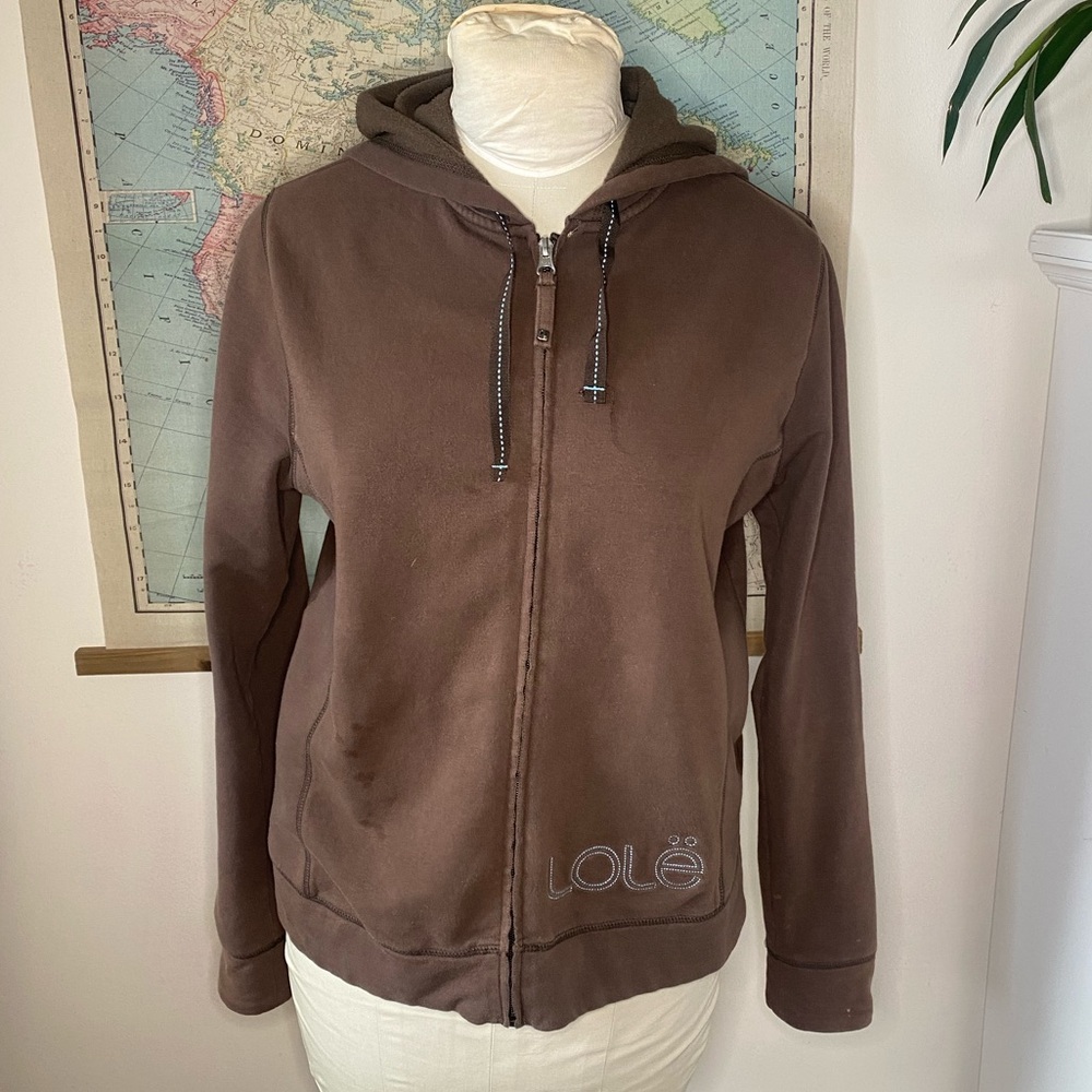 Lole Brown Zip Up Hoodie